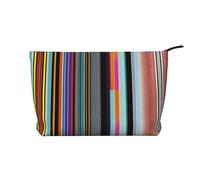 WBQLSL Trousse de maquillage en velours côtelé avec lignes verticales irrégulières - Sac de rangement de voyage, peut contenir du rouge à lèvres, de la poudre et d'autres produits cosmétiques