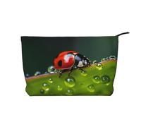 WBQLSL Trousse de maquillage en velours côtelé imprimé coccinelle Seven-Starred - Trousse de rangement pour cosmétiques