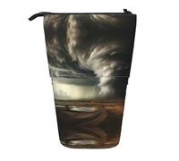 WBQLSL Trousse rétractable imprimée « A Tornado is Coming », parfaite pour le maquillage, la papeterie ou un porte-monnaie.