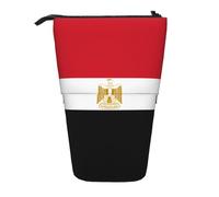 WBQLSL Trousse rétractable imprimée drapeau égyptien, parfaite pour le maquillage, la papeterie ou un porte-monnaie.