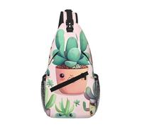 WBQLSL UFO Landing Sac à bandoulière de voyage à motifs, parfait pour les trajets quotidiens, le cyclisme, la randonnée et les aventures urbaines, Jolies plantes succulentes, One Size