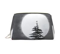 WBQLSL UFO Landing Trousse de maquillage en cuir Sac de rangement pour cosmétiques Convient pour transporter des cosmétiques avec vous, Pin lunaire, Taille unique