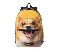 WBQLSL Un sac à dos pour ordinateur portable simple avec motif corgi - peut stocker des articles de bureau, de gym et de voyage