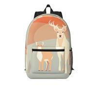 WBQLSL Un sac à dos robuste pour ordinateur portable motif cerf - peut stocker des articles de bureau, de gym et de voyage