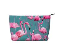 WBQLSL Un troupeau de flamants roses en velours côtelé - Sac de rangement de voyage, peut contenir du rouge à lèvres, de la poudre et d'autres produits cosmétiques