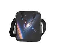 WBQLSL Un univers fascinant imprimé sac à bandoulière transparent avec fermeture éclair et bandoulière pour femme homme travail shopping