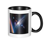 WBQLSL Un univers fascinant - Tasse en céramique double couleur - Tasse classique à grande anse - Convient pour le bureau et la maison - Passe au micro-ondes