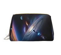 WBQLSL Un univers fascinant trousse de maquillage en cuir, sac de rangement portable de grande capacité, sac de voyage à main avec pochette de maquillage