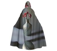 WBQLSL Vase technologique imprimé pour Halloween, cape à capuche, adaptée pour les fêtes à thème