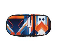 WBQLSL vecteur imprimé papeterie sac de rangement - multi-grille couche crayon cas portable étudiant crayon sac