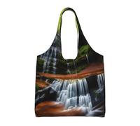 WBQLSL Waterfall View Sac en toile imprimée pour femme - Sac à bandoulière décontracté + sac à main design double usage