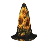WBQLSL with the yellow sunflower M Printed Peignoir Cape | Capuche | Cosplay Costume | Halloween Party Prop | S/M/L