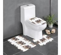 WBQLSL Wolf Pack Lot de 3 tapis de sol antidérapants pour salle de bain, chambre à coucher, cuisine