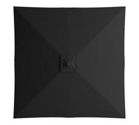 WBQYIPD Housse de rechange for parasol de terrasse carré, auvent de rechange à 4 baleines for balcon de jardin, toile supérieure for parasol d'extérieur(Black)