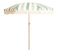 WBQYIPD Parasol de plage bohème 200 cm avec pompon, parasol de patio à franges, protection UV, ombrage extérieur for terrasse de marché, jardin(Green)