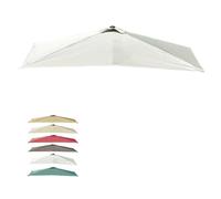 WBQYIPD Parasol de remplacement rectangulaire 200 x 300 cm, 6 baleines, housse de protection supérieure for parasol d'extérieur(White)