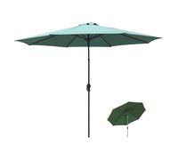 WBQYIPD Parasol d'extérieur 270/300 cm, parasol de table de marché, parasol pare-soleil, abri solaire avec manivelle inclinable for terrasse de jardin, piscine(Green,2.7m/8.9ft)