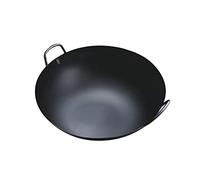 WBRSybUK Wok Traditionnel en Fonte Martelée À La Main, Marmite De Chef - Grande Capacité, Repas pour Plusieurs Personnes, Ne Rouille Pas,45cm