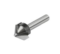 WBTAJZHY Foret à Fraiser Tige Ronde de 6,35/12,7 mm, Fraise 90 degrés Type V, Outils Gravure et chanfreinage, 1 pièce(6.35X25.4mm)