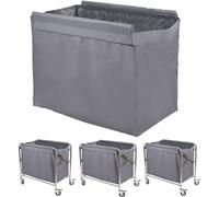 WBTAJZHY Sac de Rangement for Chariot à Linge, Sac rectangulaire Pliable for Commercial - Remplacement la Doublure du Panier, Remplacement Voiture Nettoyage Multi-usages(Gray)