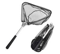WBTY Épuisette de pêche pliable avec manche télescopique pour attraper les oiseaux, poissons, léger, portable, cadre en alliage d'aluminium