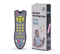 WBTY Jouet Télécommandé pour Bébé, Jouet Télécommandé pour Tout-Petits, Jouet Réaliste pour Enfants, Jouets Musicaux éducatifs Précoces avec Lumière et Son, Anglais, Français, Espagnol(Gris)