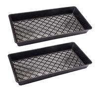 WBTY Lot de 2 plateaux de culture pour semis avec trous de drainage et fond en maille pour la germination des plantes
