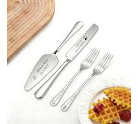 WBW Ensemble Couteaux Personnalisé Pour la Découpe du Gâteau de Mariage - Couteau et Pelle à Gâteau Gravés sur Mesure Pour les Mariés - Pour Mariage, Memorial Day ou Anniversaire (Argent 2)