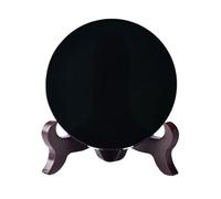 WBYNB Miroir de Divination Obsidienne, Miroir de Obsidienne, Miroir en Obsidienne Noire, Miroir de Divination en Obsidienne pour la Décoration de la Maison - Yoga Méditation, 8Cm