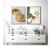 WBYZAC 2 pièces/Art Mural,Or Abstrait de Luxe Affiche Toile Art Peinture Minimalisme Motif Image Moderne Art Mural Impression Salon Décoration Œuvres D'Art-50 * 60cm (sans cadre)