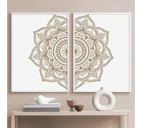 WBYZAC 2 Pièces-Mandala Citation « Tout Ce Dont Vous Avez Besoin C'Est D'Un Hobbit » Affiche Islamique Tableau sur Toile Décoration Murale pour Salon Bureau Ou Maison-50 * 70cm (Non encadré)