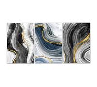 WBYZAC 3 Pièces Des Images Murales,Peinture D'Art Abstrait Toile Imprimée Affiches et Impressions Décoration Murale Moderne pour la Maison la Cuisine le Bureau-50 * 60cm(20 * 24pouces) sans cadre