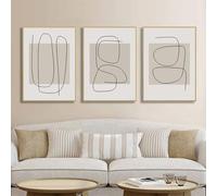 WBYZAC 3 Pièces Des Images Murales,Peinture sur Toile Murale Abstraite de Style Nordique Moderne Affiche Simple et Imprimée pour Décoration de Salon et de Cuisine-60 * 70cm(24 * 27pouces) sans cadre
