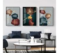 WBYZAC Affiche et Impression sur Toile Style Nordique Avec Feuille D'Or Peinture Abstraite Décorative pour Salon Chambre Bureau et Décoration Intérieure-30 * 50cm*3pcs (Imprimer sans cadre)