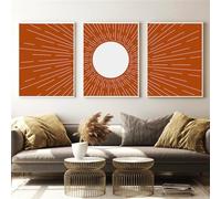 WBYZAC Art Mural,Ensemble de 3-Décoration Murale Colorée de Style Bohème Décoration Simple de Soleil Décoration Murale de Salon de Bureau de Couloir Peinture-40 * 60cm/16 * 24 pouce(sans cadre)