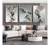 WBYZAC Art Mural,Ensemble de 3-Impression sur Toile Peinture Lignes Abstraites Style Nordique Moderne Décoration pour Salon Salle à Manger Porche Canapé Couloir-40 * 50cm/16 * 20 pouce(sans cadre)