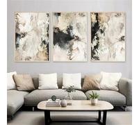 WBYZAC Lot de 3 Impressions D'Art,Affiches et Impressions D'Art Abstrait Doré Peinture sur Toile Moderne pour Salon Chambre Cuisine Bureau Décoration Murale-40 * 50cm(16 * 20pouces) sans cadre