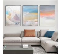 WBYZAC Lot de 3 Impressions D'Art,Ciel Bleu Art Graffiti Image Abstrait Affiche Bohème Moderne Mur Chambre Galerie Salon Chambre Galerie Décoration de la Maison-30 * 40cm(12 * 16pouces) sans cadre