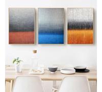 WBYZAC Lot de 3 Impressions D'Art,Peinture Murale Abstraite Colorée sur Toile Style Simple et Moderne Affiche Imprimée Image pour Salon Cuisine Bureau Décoration-40 * 50cm(16 * 20pouces) sans cadre