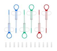 WBZOWRB 6 Pièces Lance Pilule Chat, Pet Pill Dispenser,Lance Pilule Pour Chat, Animaux Médecine Distributeur, Avec 4 Embouts Souples, Réutilisable, Pour Chats, Chiens(Vert/Bleu/Rouge)