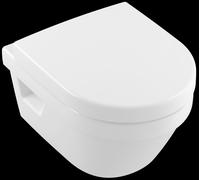 WC à chasse d'eau Villeroy und Boch Architectura Compact 350x480mm DirectFlush, suspendu au mur, blanc, 4687R0T2, Couleur: Blanc Alpine AntiBac Ceramic Plus