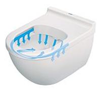 DURAVIT Starck 3 - Cuvette suspendue à fond creux Rimless® blanc sans WonderGliss