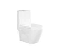 WC à poser blanc brillant en céramique - Evacuation horizontale - NAGILAM