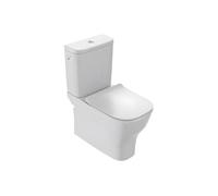 WC à poser compact sans bride sortie universelle avec abattant extra-plat, déclipsable et frein de chute
