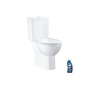 WC à poser sans bride Bau Ceramic Quickfix avec abattant frein de chute declipsable + nettoyant Briochin