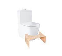 WC à poser sans bride Euro Ceramic + Tabouret physiologique Bois