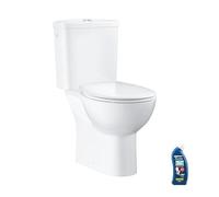 WC à poser sans bride Bau Ceramic Quickfix avec abattant frein de chute declipsable + nettoyant