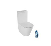 WC à poser sans bride sortie universelle Rodin+ avec abattant frein de chute + nettoyant