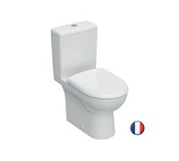 WC au sol Renova, sortie multi, semi-caréné, Rimfree + abattant ralenti et déclipsable