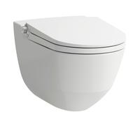 Laufen Cabine de douche Cleanet Riva, encastrÃ©e, murale, commande Ã distance, siÃšge WC avec couvercle, Coloris: Blanc avec LCC - H8206914000001